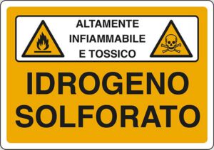 cartello IDROGENO SOLFORATO