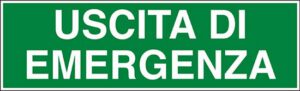 cartello USCITA DI EMERGENZA
