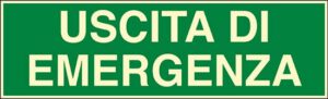 cartello USCITA DI EMERGENZA