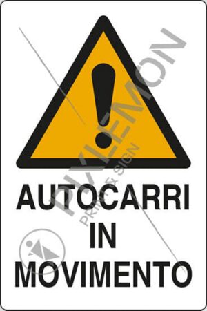 cartello AUTOCARRI IN MOVIMENTO