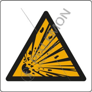 cartello (pericolo materiale esplosivo - warning: explosive material)