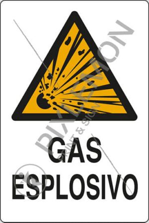 cartello GAS ESPLOSIVO