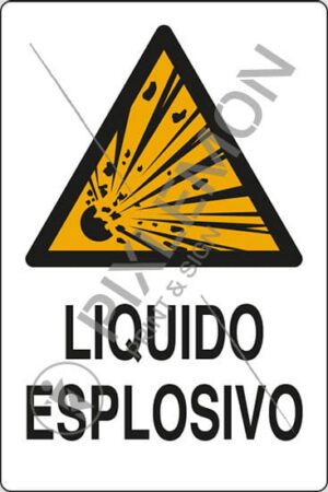 cartello LIQUIDO ESPLOSIVO