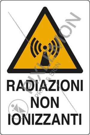 cartello RADIAZIONI NON IONIZZANTI