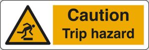 Caution Trip hazard