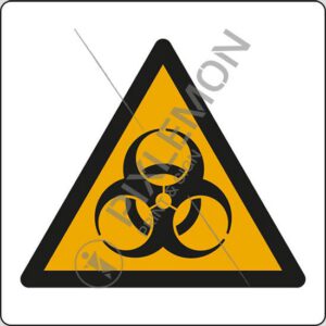 cartello (pericolo rischio biologico - warning: biological hazard)