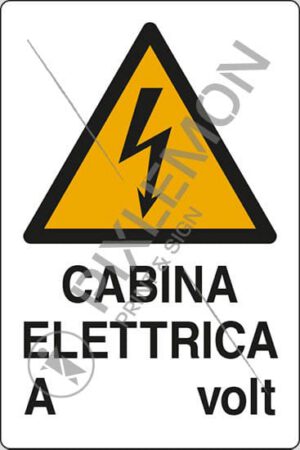 cartello CABINA ELETTRICA A   volt