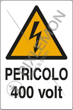cartello PERICOLO 400 volt