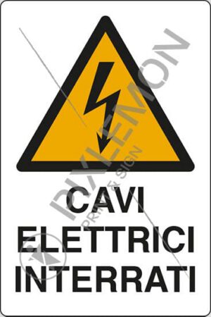 cartello CAVI ELETTRICI INTERRATI