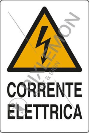 cartello CORRENTE ELETTRICA