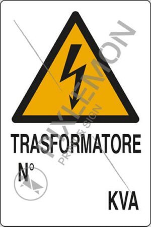 cartello TRASFORMATORE N° KVA
