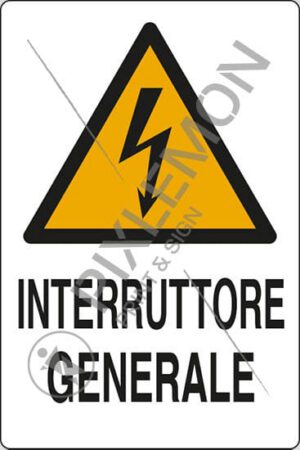 cartello INTERRUTTORE GENERALE