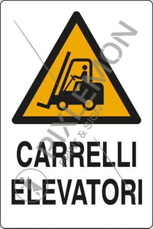 cartello CARRELLI ELEVATORI