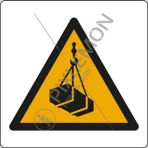 cartello (pericolo carichi sospesi - warning: overhead load)