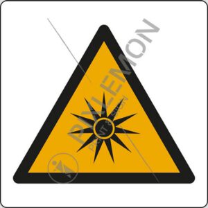 cartello (pericolo radiazioni ottiche - warning: optical radiation)