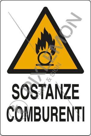 cartello SOSTANZE COMBURENTI