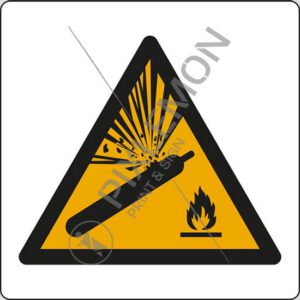 cartello (pericolo bombola pressurizzata - warning: pressurized cylinder)
