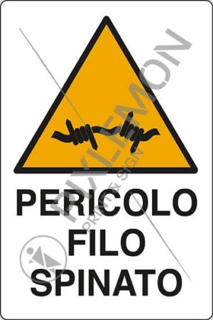 cartello PERICOLO FILO SPINATO
