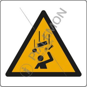 cartello (avvertimento: oggetti in caduta - warning; falling objects)