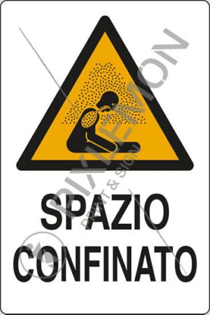 cartello SPAZIO CONFINATO