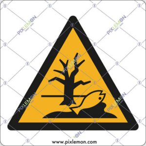 cartello (Attenzione; sostanza o miscela che può causare un pericolo per l'ambiente - Warning; Substance or mixture that can cause an environmental hazard)
