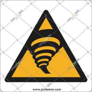 cartello (Attenzione; zona tornado - Warning; Tornado zone)