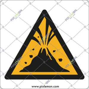 cartello (Attenzione; zona vulcanica attiva - Warning; Active volcano zone)