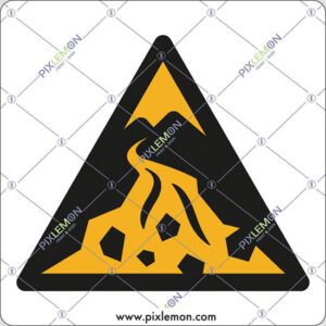 cartello (Attenzione; zona di colata detritica - Warning; Debris flow zone)