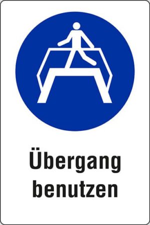 Schild Übergang benutzen